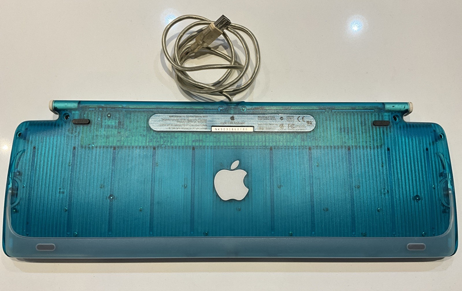 1998 Original Blue iMac Apple USB Keyboard Power Mac G3 M2452 Test FULLY Cleaned