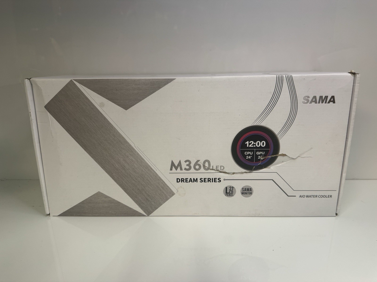 SAMA M360LED Dream Series AIO CPU Liquid Cooler 360mm White LCD Display NEW