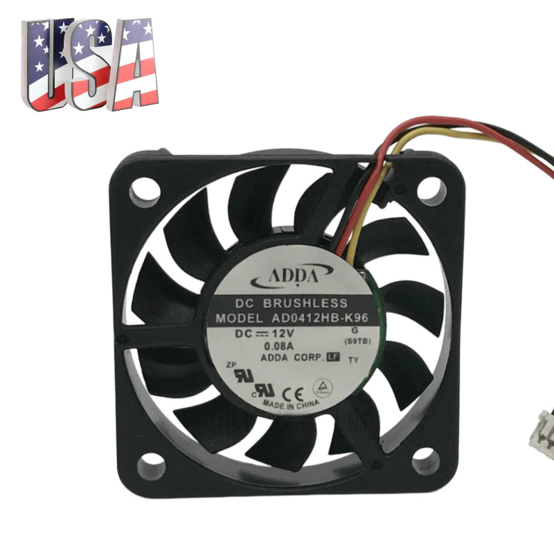 1PCS ADDA Fan AD0412HB-K96 DC12V 0.08A 4008 4CM 3 pin cooling fan