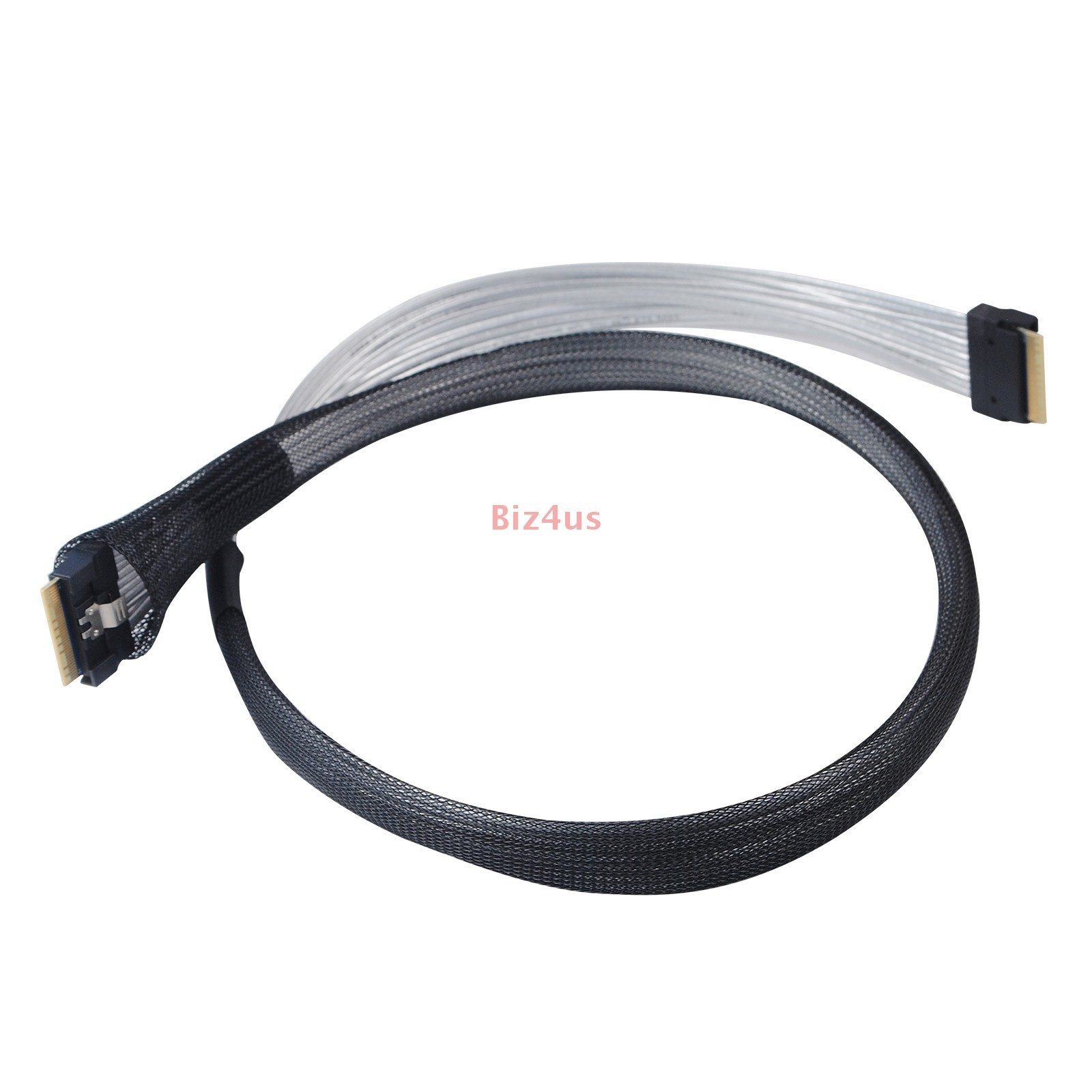 24Gbps Slim SAS SFF‑8654 8i to SFF‑8654 8i SAS4.0 Data Transmission Cable 80cm