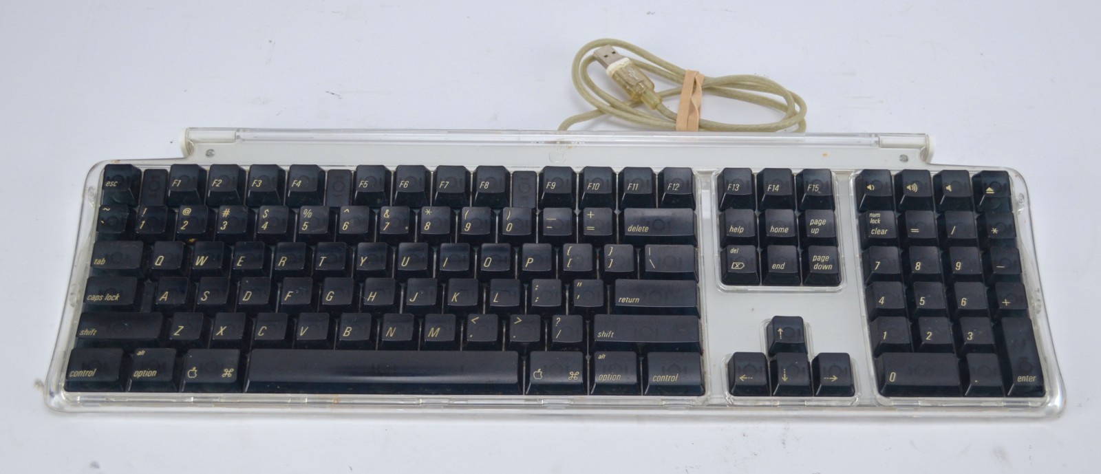 Apple Pro Keyboard M7803 - Wired (USB) - Black And Clear - Fully Working