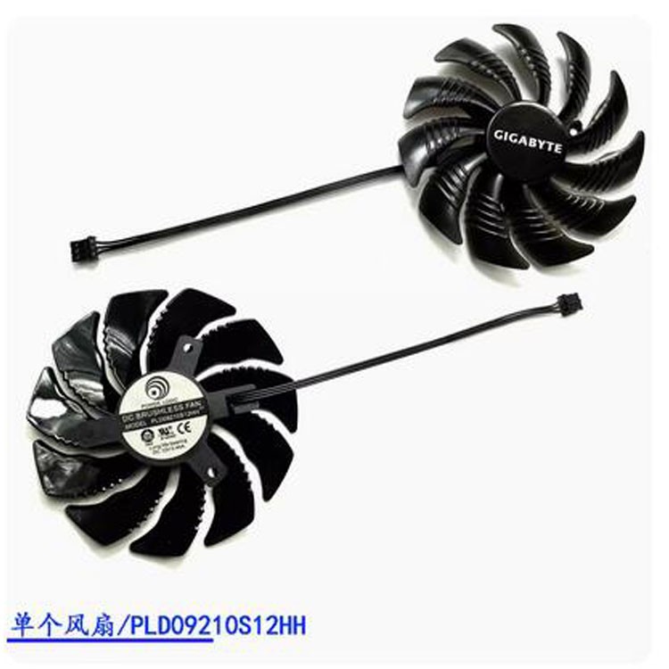 Graphics Card Fan PLD09210S12HH/T129215SU For Gigabyte GTX1050 RX550 560 ITX ##