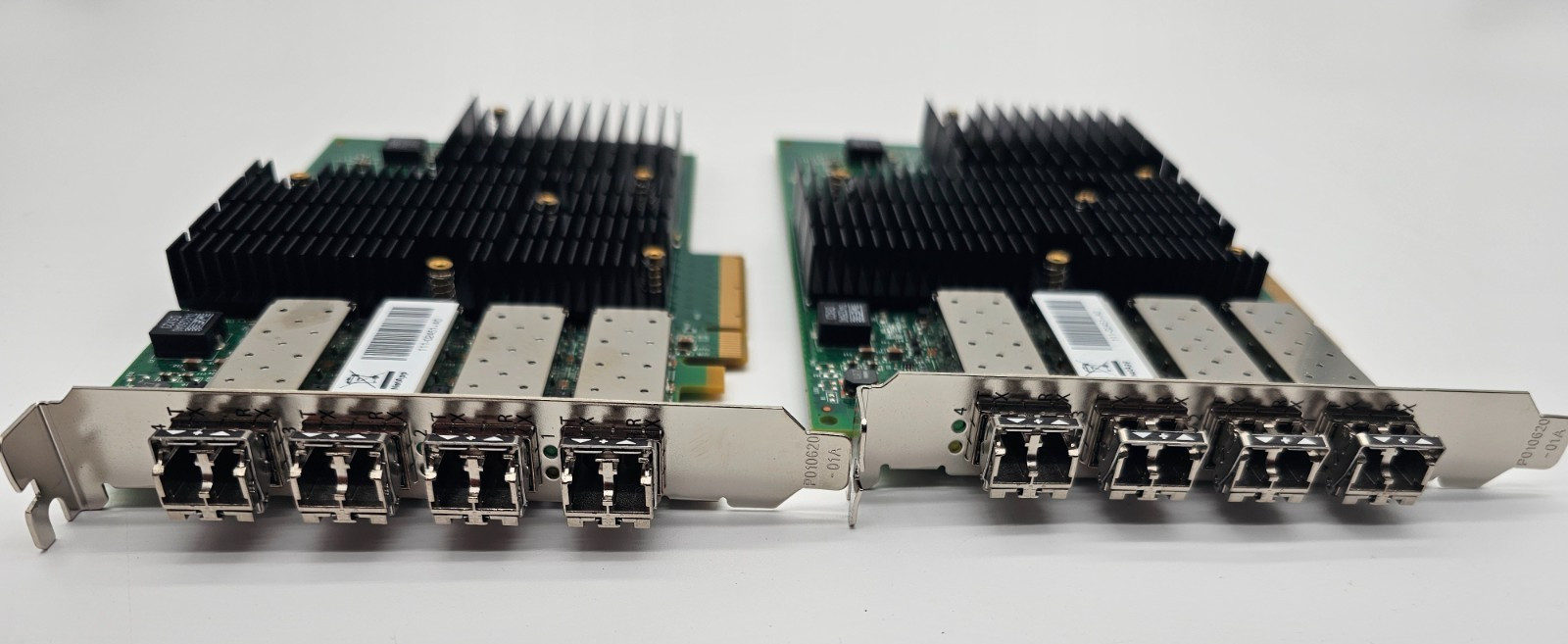 LOT of 2 NetApp / Emulex P007976 Quad Port 16Gb Network Adapter w/SFPs