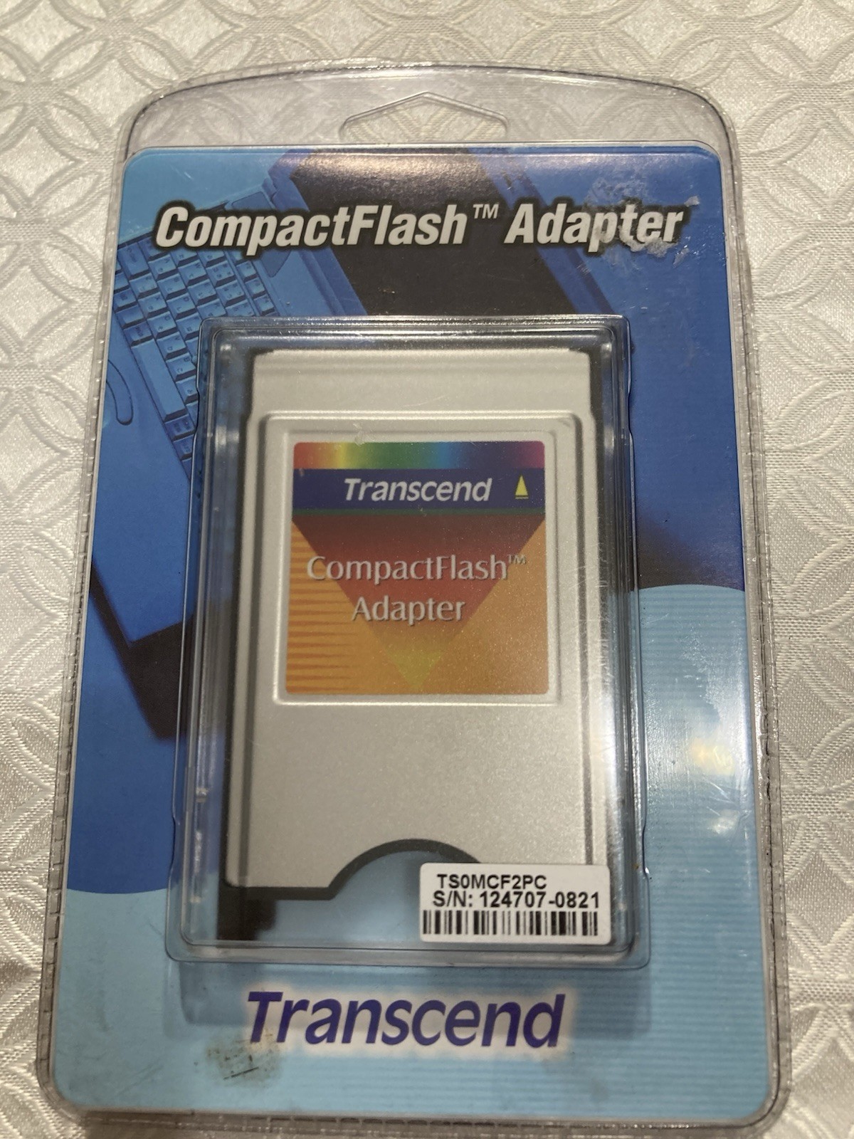 Transcend TS0MCF2PC CompactFlash CF to PCMCIA PC Card Adapter NEW Sealed 