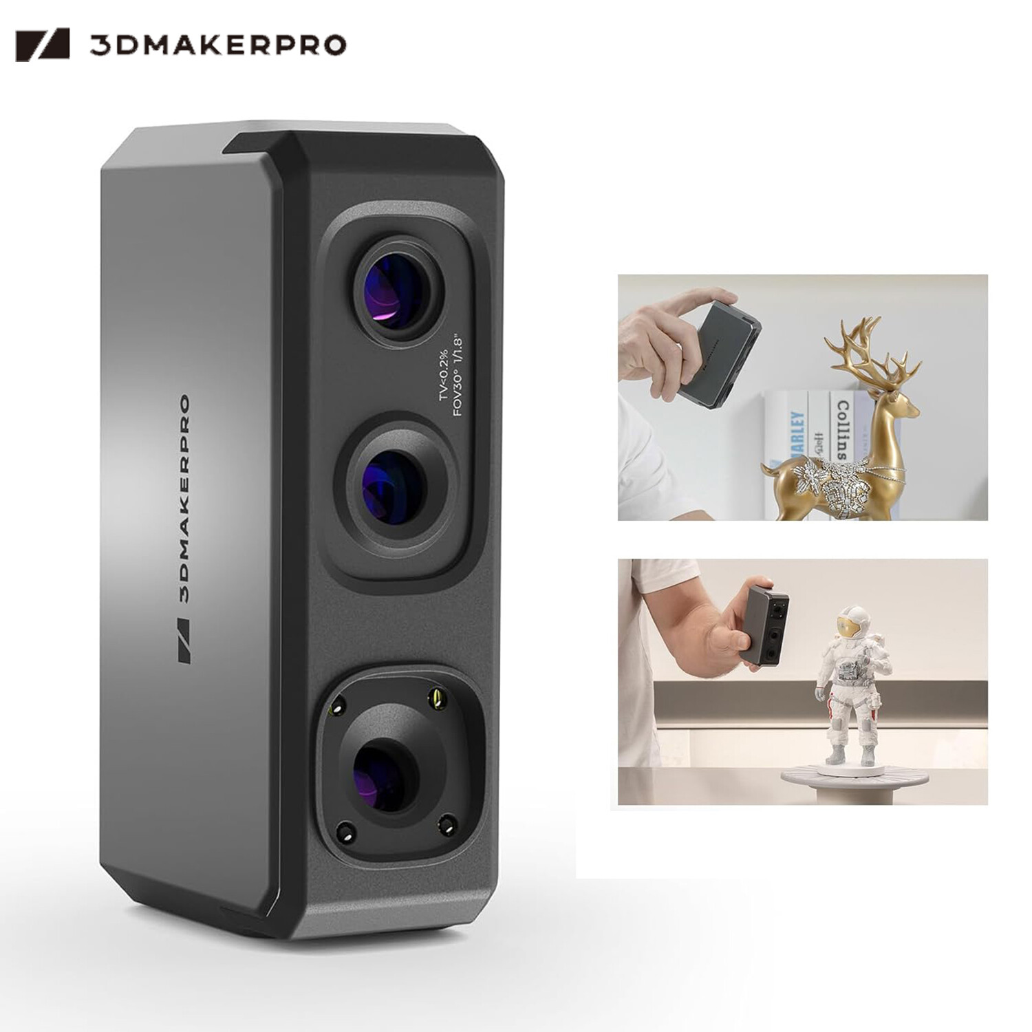 3DMakerpro Seal Lite 3D Scanner Compatible with Windows/MacOS/iOS/Android J9P7