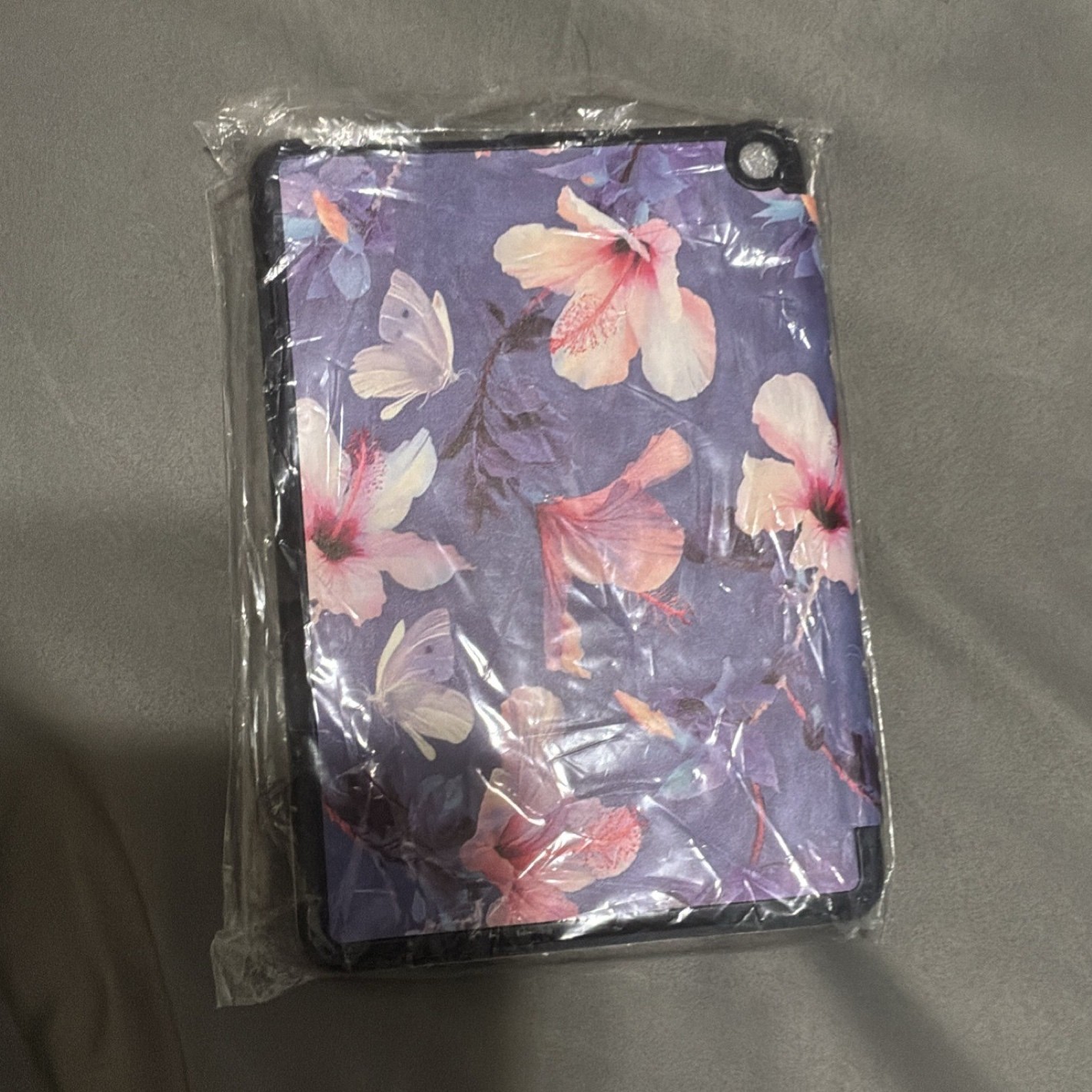 Purple Pink Floral Folding Folio Tablet Case Multicolor