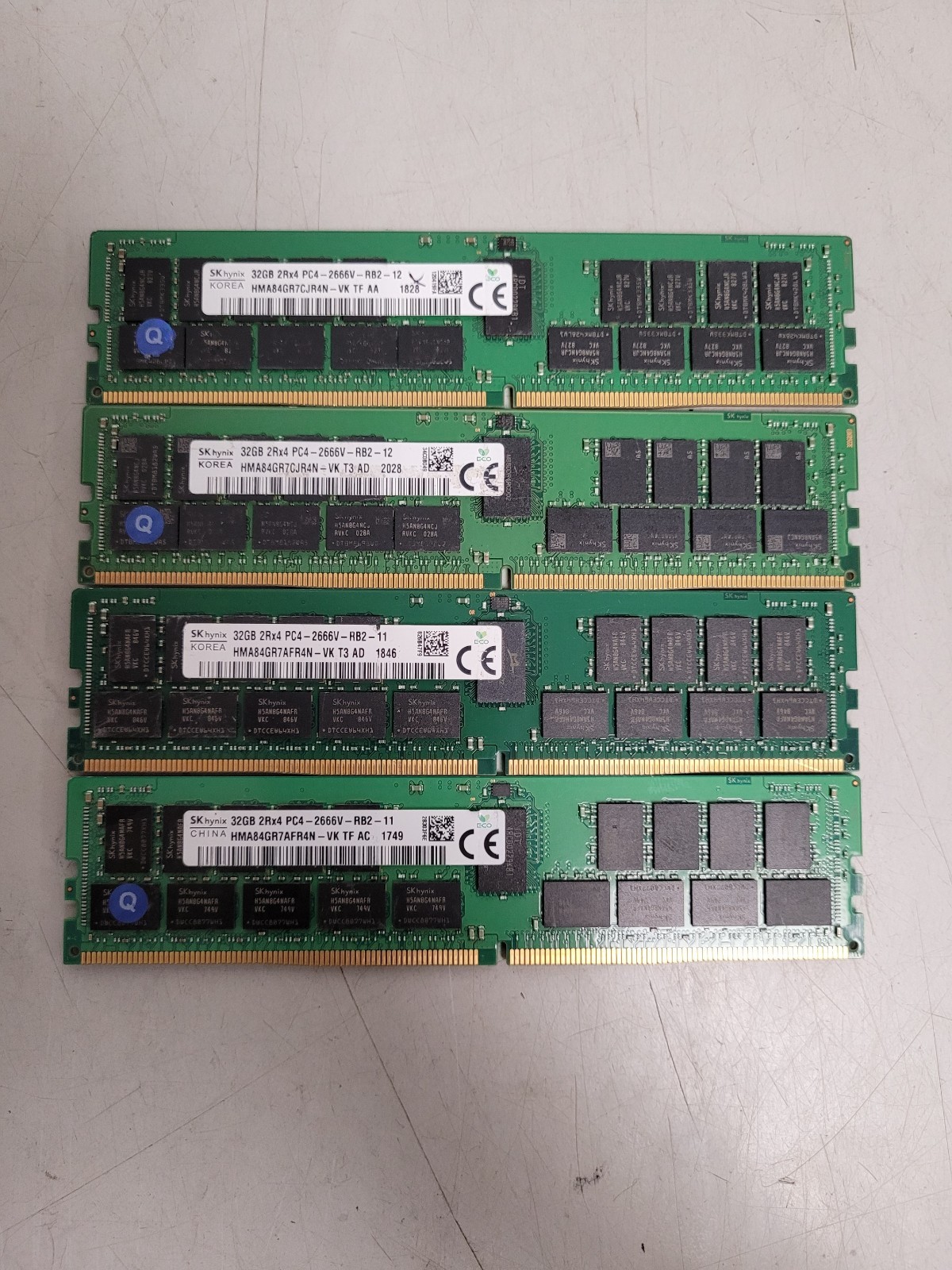 skhynix 128gb (32gb x 4) 2Rx4 PC4 2666v RB2 11/12 used and tested READ