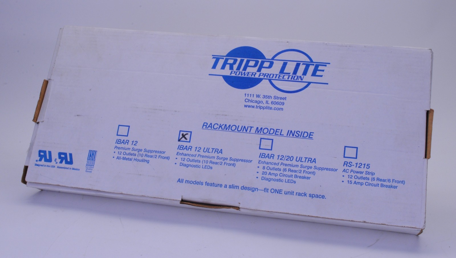 Tripp Lite IBAR 12 Ultra Rack-Mount 12 Outlet Power Strip 120V 15A 12ft Cord