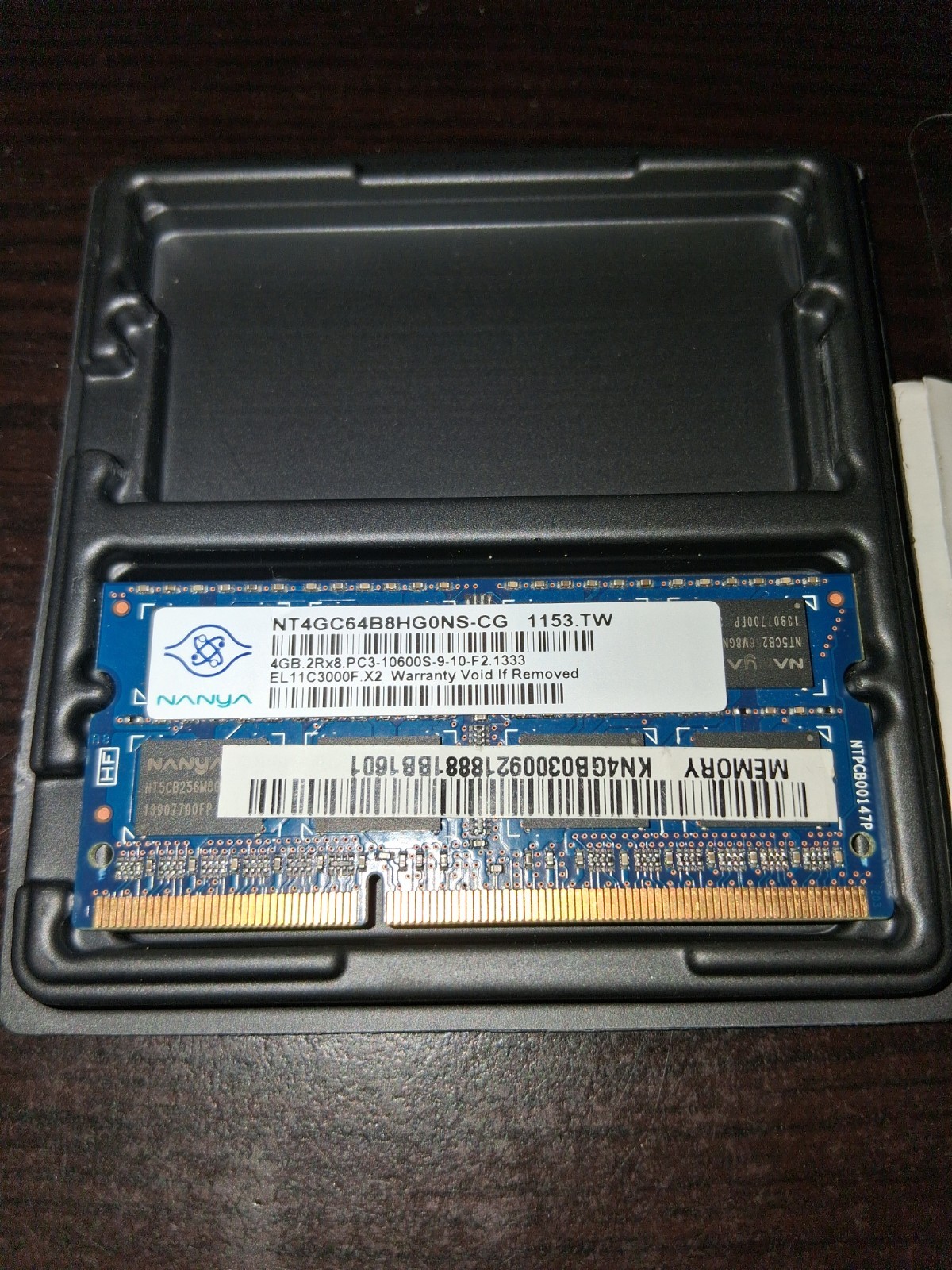 NANYA 4GB 2Rx8 PC3-12800S NT4GC64B8HB0NS-CG