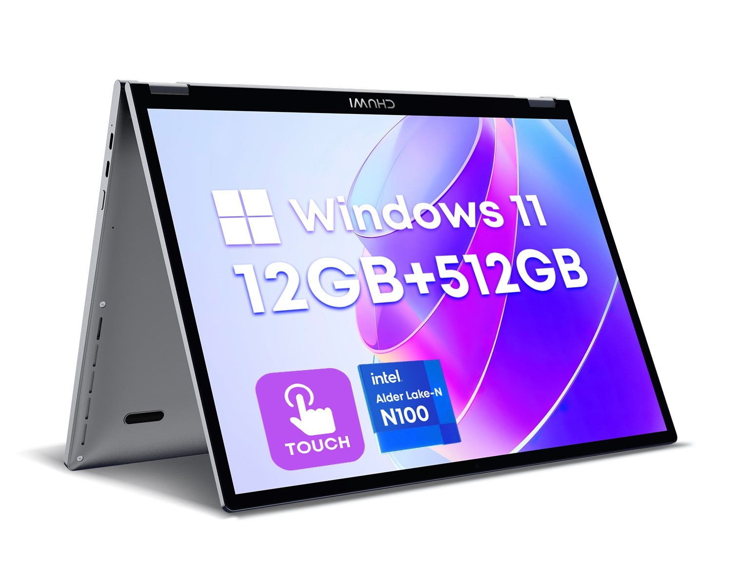 CHUWI MiniBook X Intel N100 10.5in Touchscreen Laptop Mini Size Win11 12G+512G