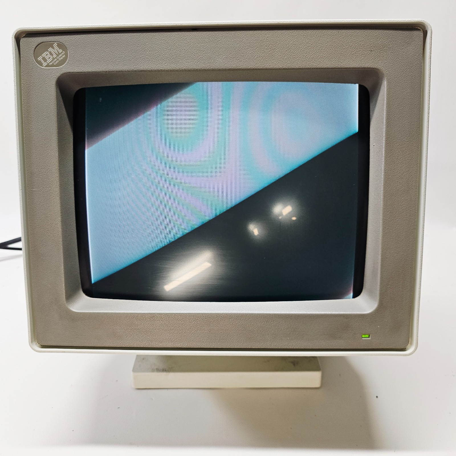 Vintage IBM 8513 Computer Monitor for Retro Gaming Tested Turns On 90s