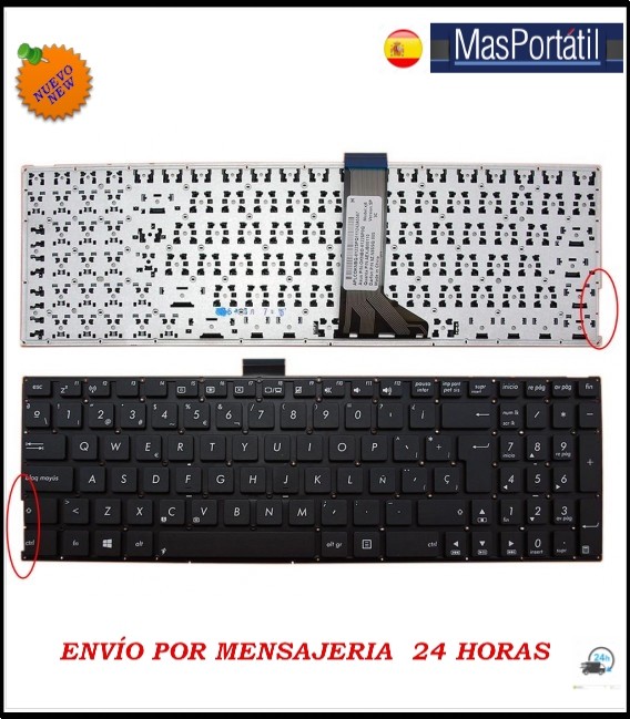 Keyboard Spanish New Notebook ASUS Pro Essential P2520LA-XO0085G TEC22