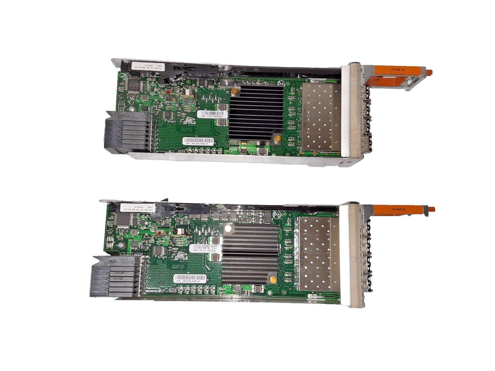 Lot of 2 - EMC 303-242-100C-01 4-Port 10Gbps Ethernet TOE ISCSI Network Module