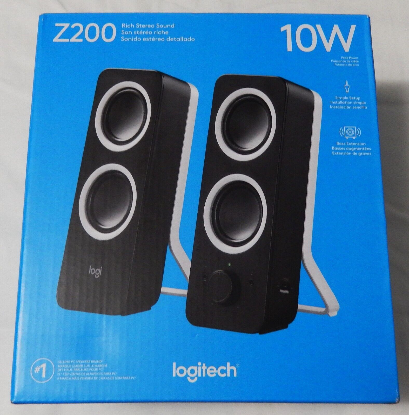 Pair of Logitech Z200 10W Multimedia Speakers - Black