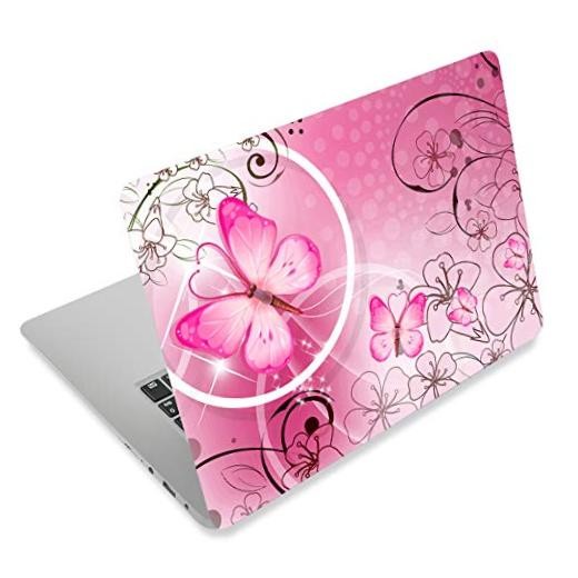 Pink Butterfly11.6 13 13.3 14 15 15.6 inches Netbook Laptop Skin FY-NEK-009