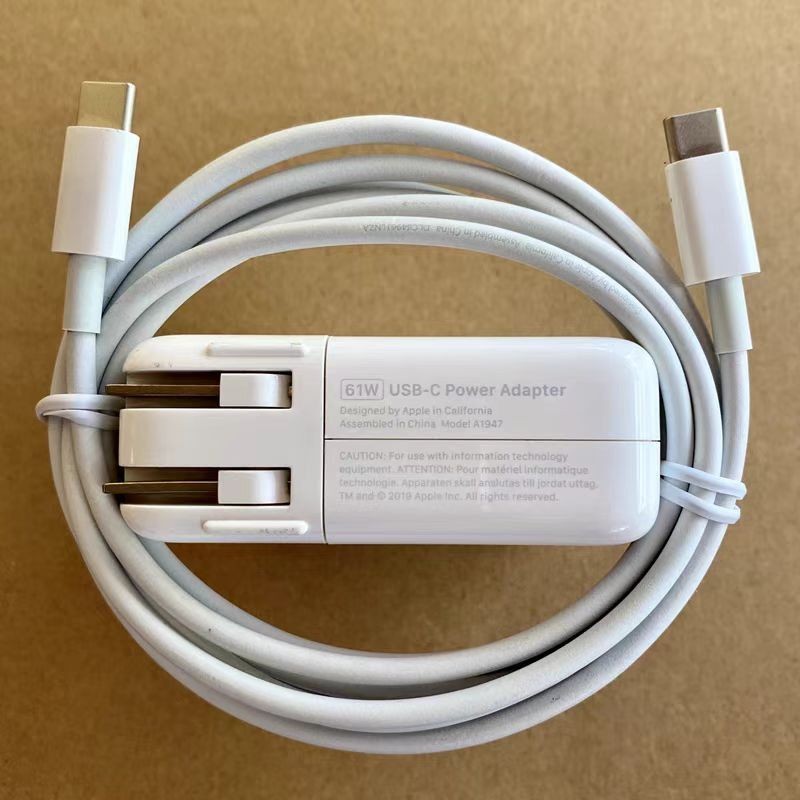 Original 61W USB-C Charger Adapter for Apple MacBook PRO 13" A1718 A1708 +Cable