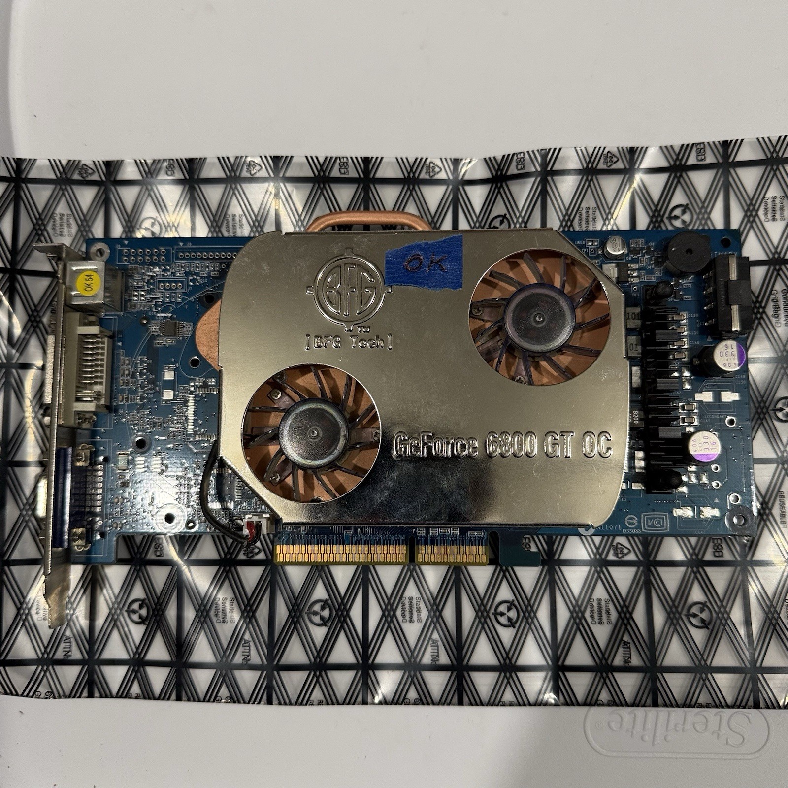 BFG NVIDIA GeForce 6800 6800GT 256MB AGP VGA DVI Tested Windows XP BFGR68256GTOC