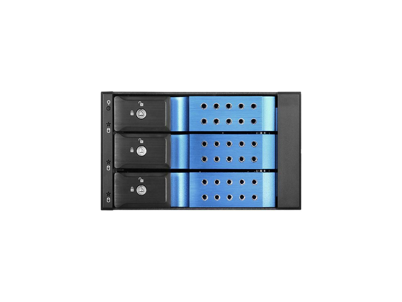 iStarUSA BPN-DE230HD-BLUE Trayless 2 x 5.25" to 3 x 3.5" 12Gb/s HDD Hot-swap Rac