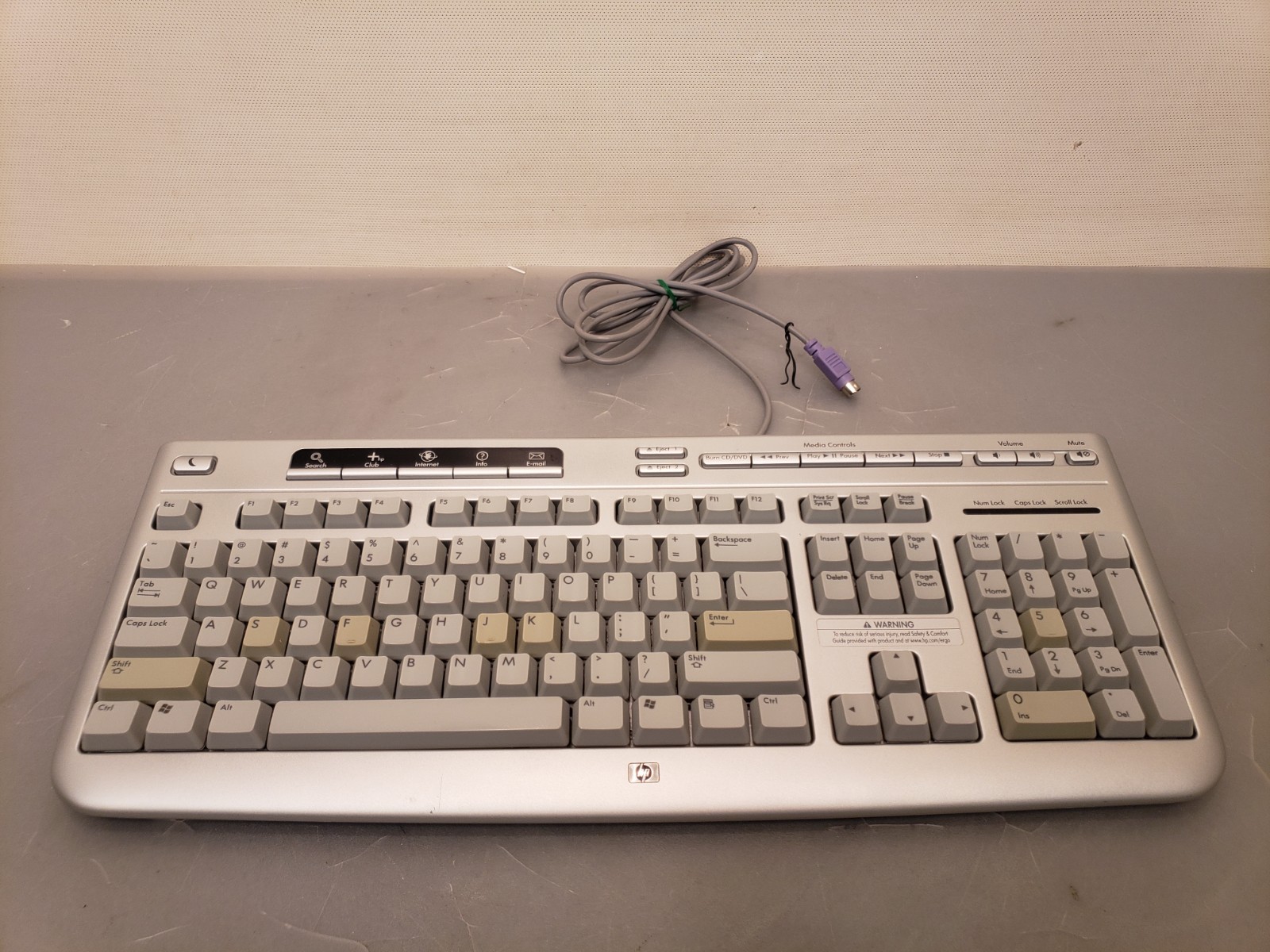 Vintage Retro HP Wired PS2 PS/2 Internet MultiMedia Keyboard 5187-7583