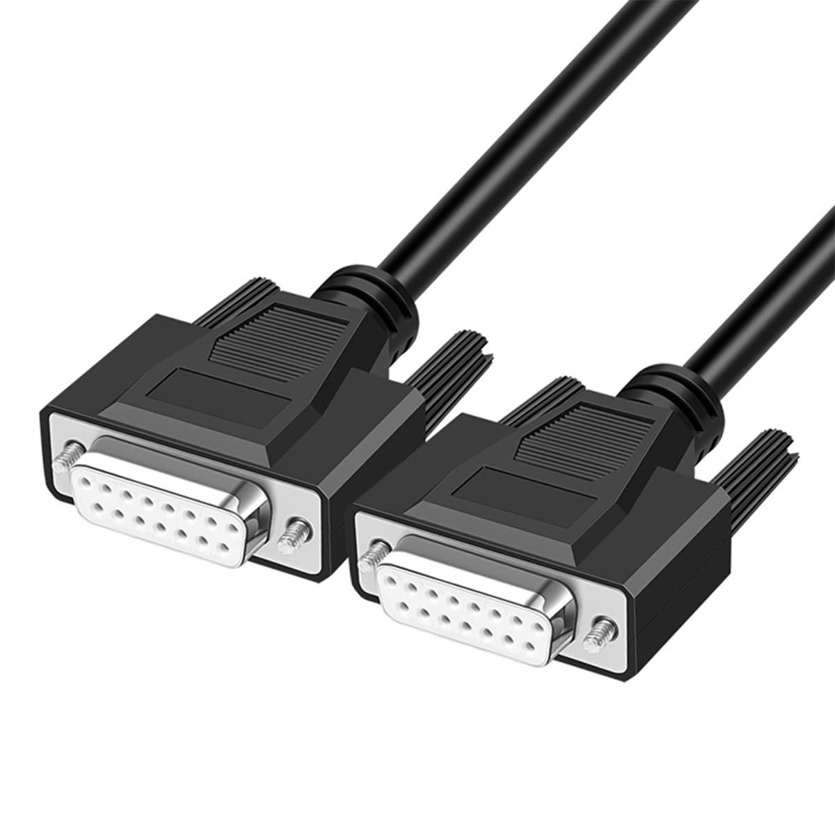 10 Ft DB15 RS232 15 Pin Serial Extension Cable Female Female Gold Plated 28AWG