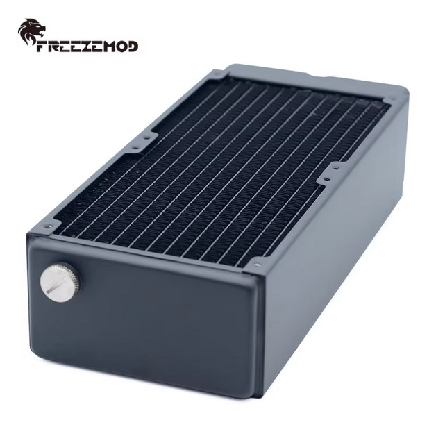 FREEZEMOD TSRP-HP65-240 65mm Thick Copper Radiator 240mm Triple Pass Copper Fins