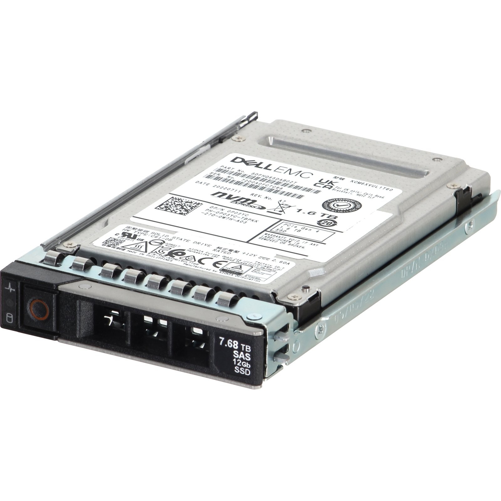 P03YC-CP2 Dell 1.6TB Enterprise NVMe Gen4 MU MLC 2.5 SSD CM6-V CPO