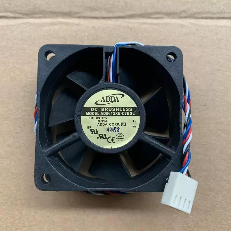 1PCS ADDA AD0612XB-C7BGL 6020 12V 0.31A 4-wire dual-ball-bearing fan