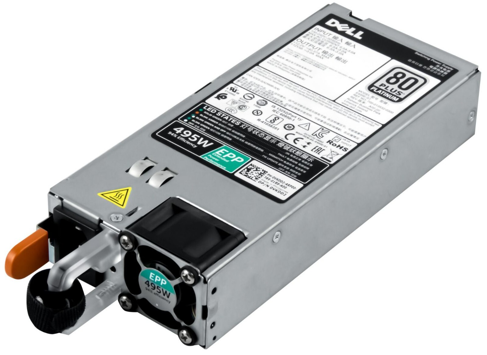 POWER SUPPLIES DELL 0VKDD2 VKDD2 495WATT E495E-S1 HOT SWAP R740 R730 R730XD R630 R530