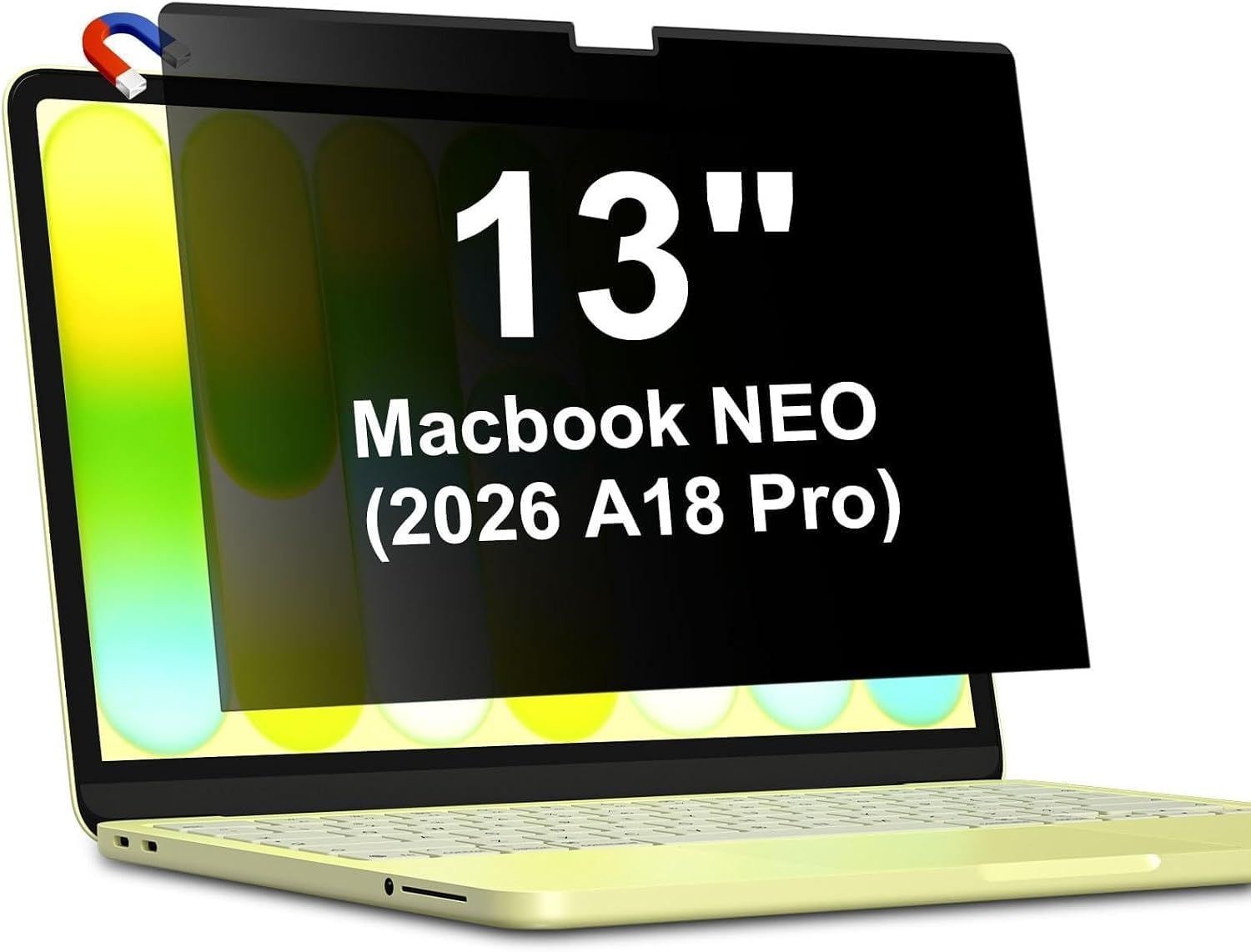 Magnetic Privacy Screen Protector for 13 Inch MacBook Neo (A18 Pro)