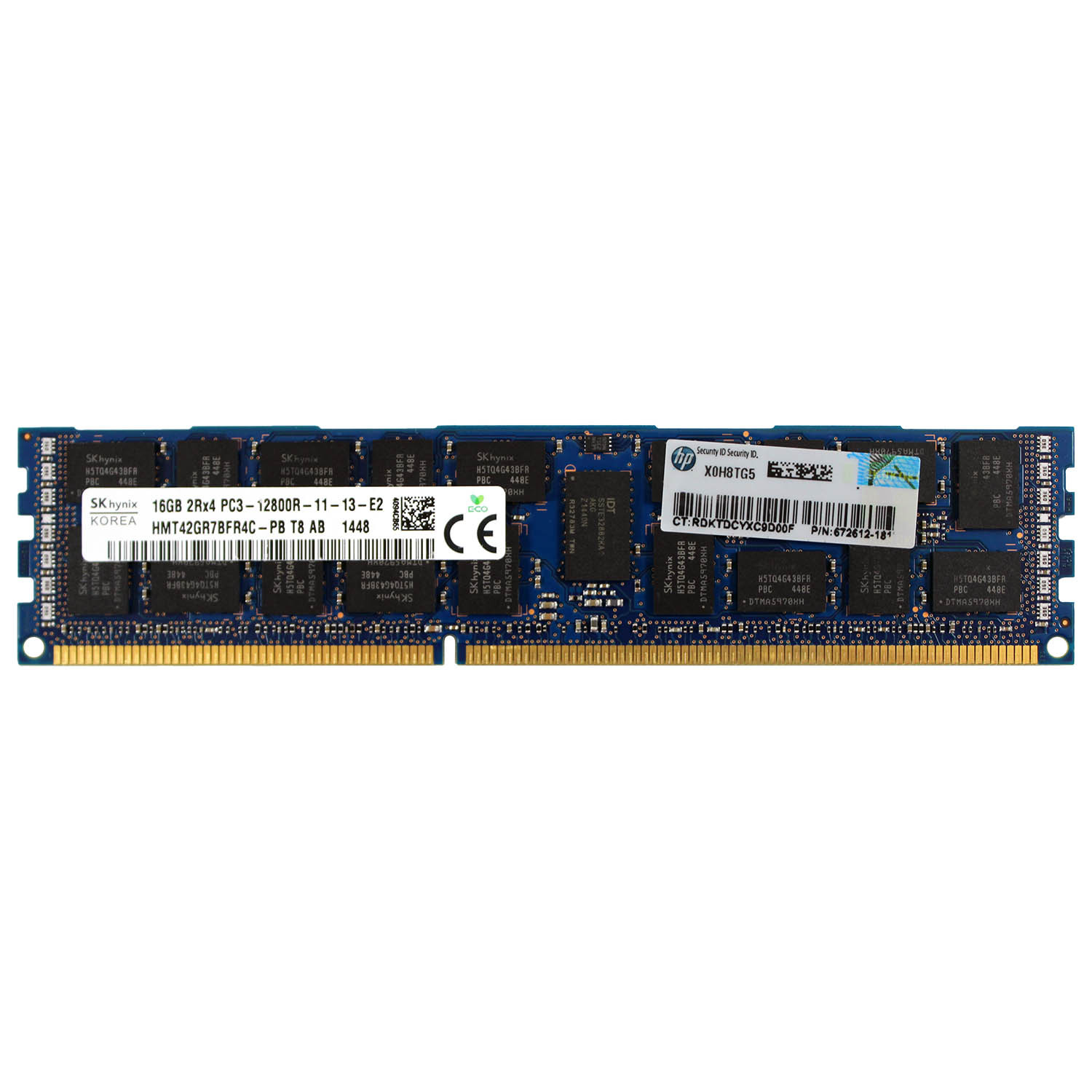 HP 672633-B21 672612-181 672612-081 16GB 12800R 1600Mhz 1.5v 2rx4 Memory Ram