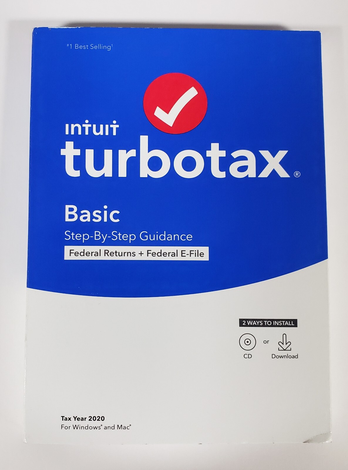 Intuit TurboTax Basic Federal + Efile 2020 Mac Windows NEW,  998
