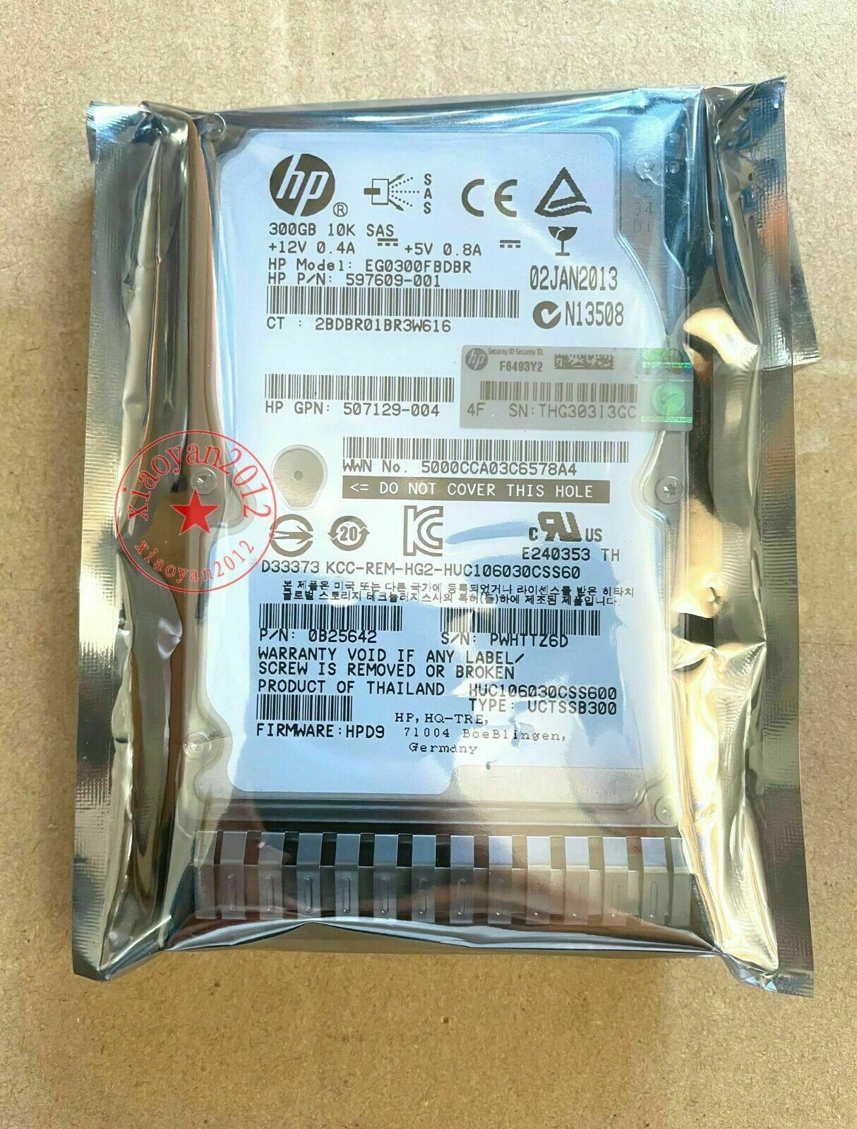 New HP 652564-B21 653955-001 300GB 10K 2.5" 6G SAS Dual Port SC Server HDD