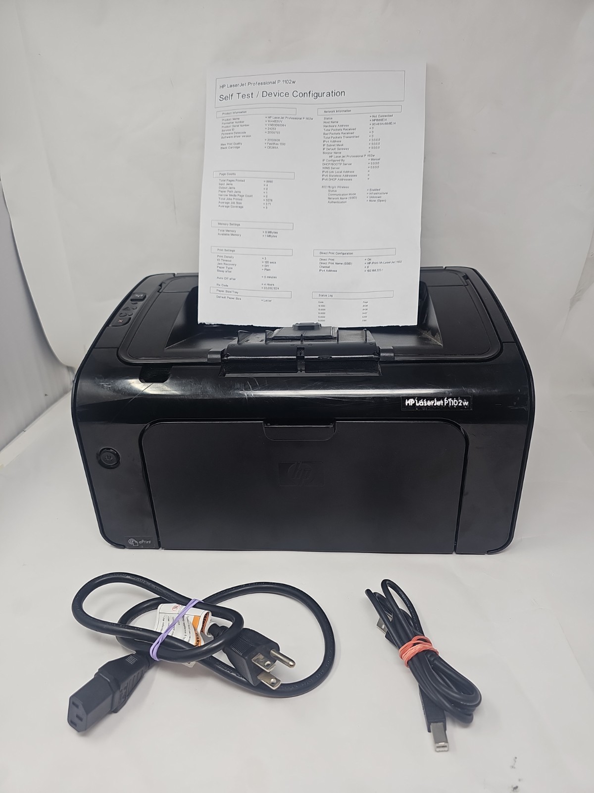 HP LaserJet Pro P1102w Wireless Laser Printer With Cable and Power Cord. 
