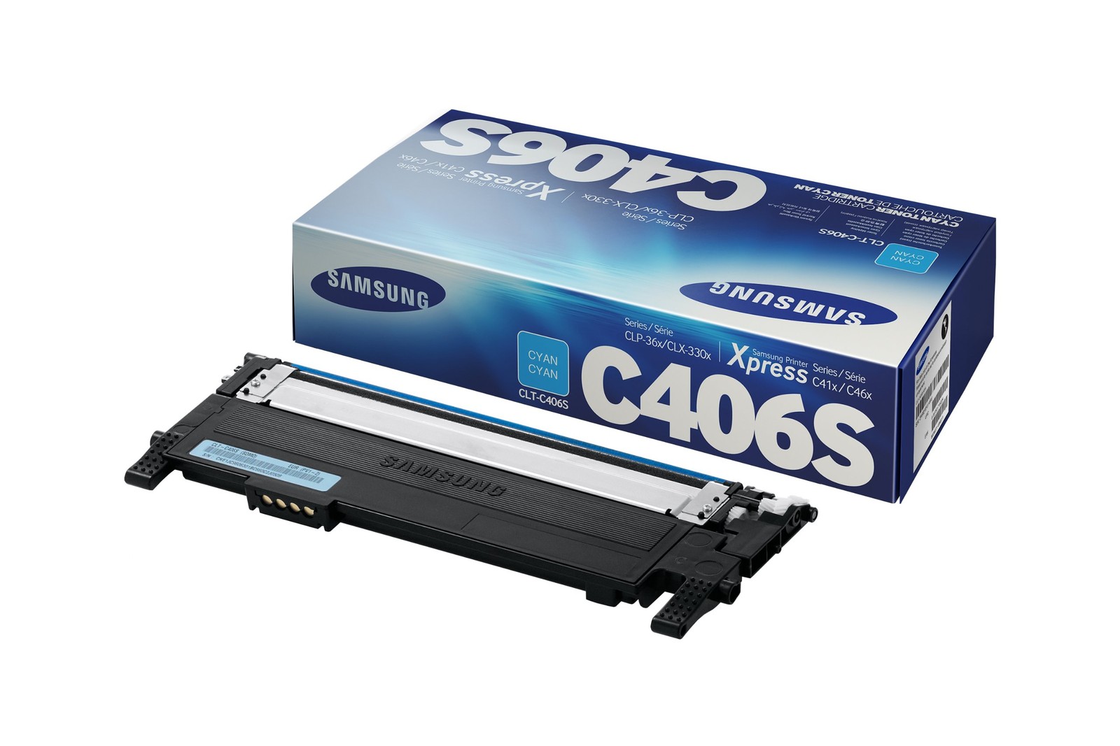 Original Samsung CLT-C406S (ST984A) Cyan Toner. New Sealed Box, We Ship Fast