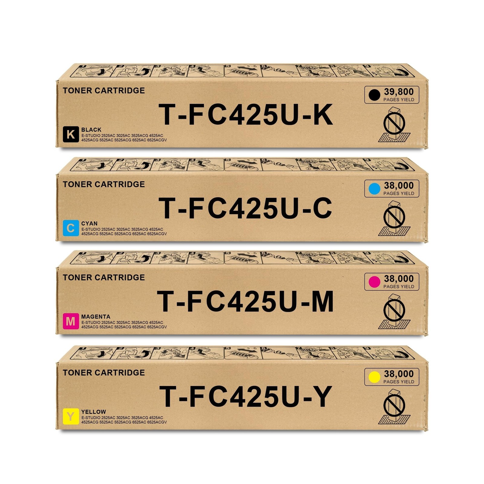 T-FC425U TFC425U Toner Replacement for Toshiba T-FC425U Toner for E-Studio 25...