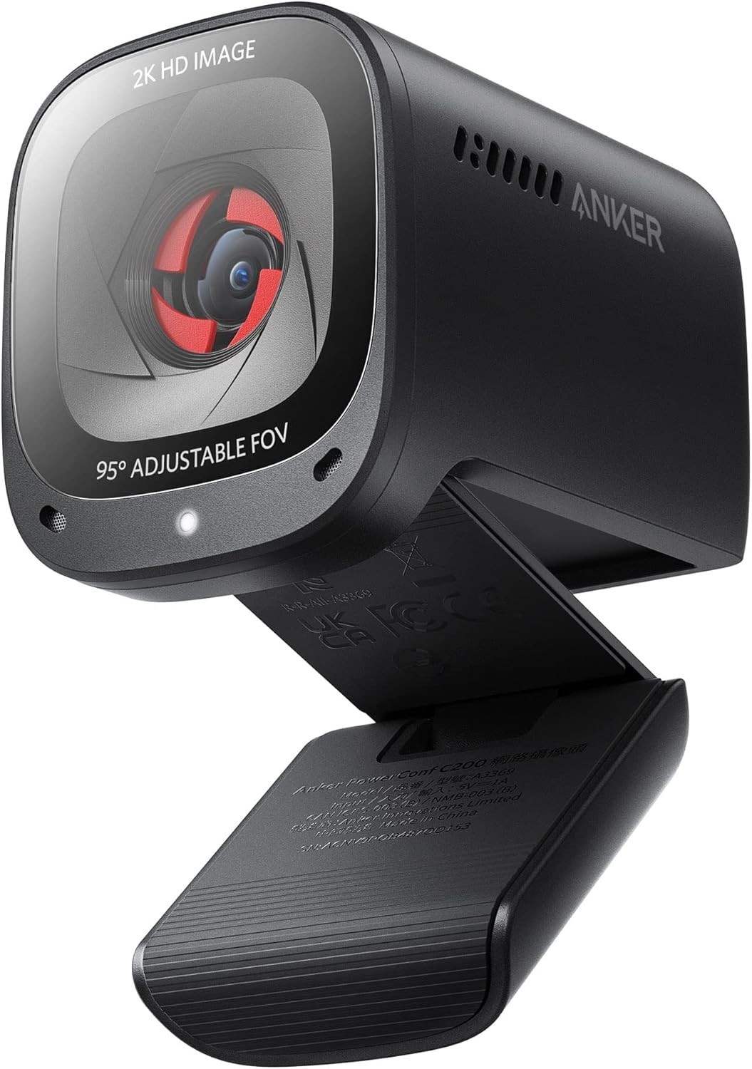 Anker PowerConf C200 2K Webcam Noise Reduction Auto Gain Control USB-C Compact
