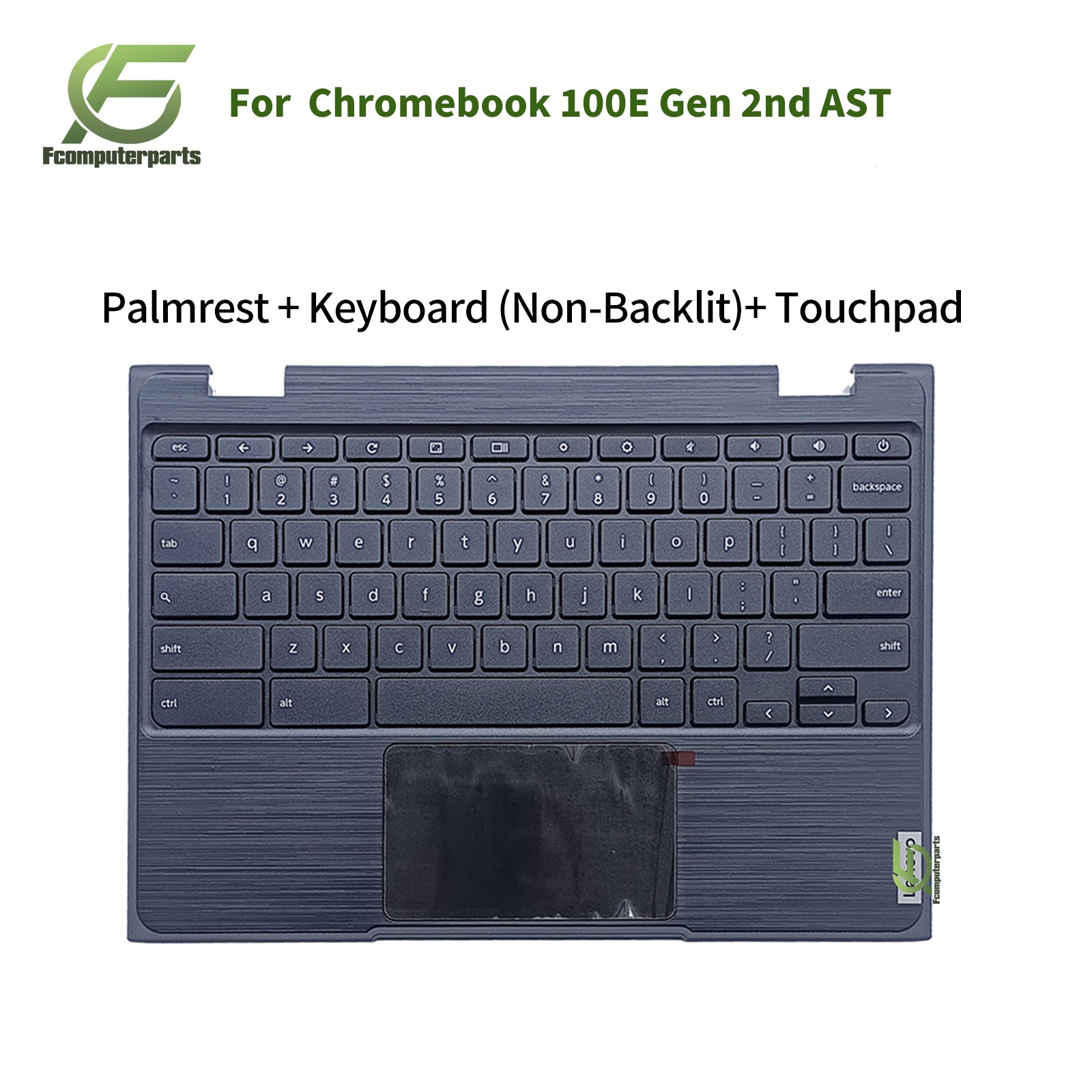 New 5CB0Z21474 For Lenovo 100e Chromebook 2nd Gen AST Palmrest Keyboard Touchpad
