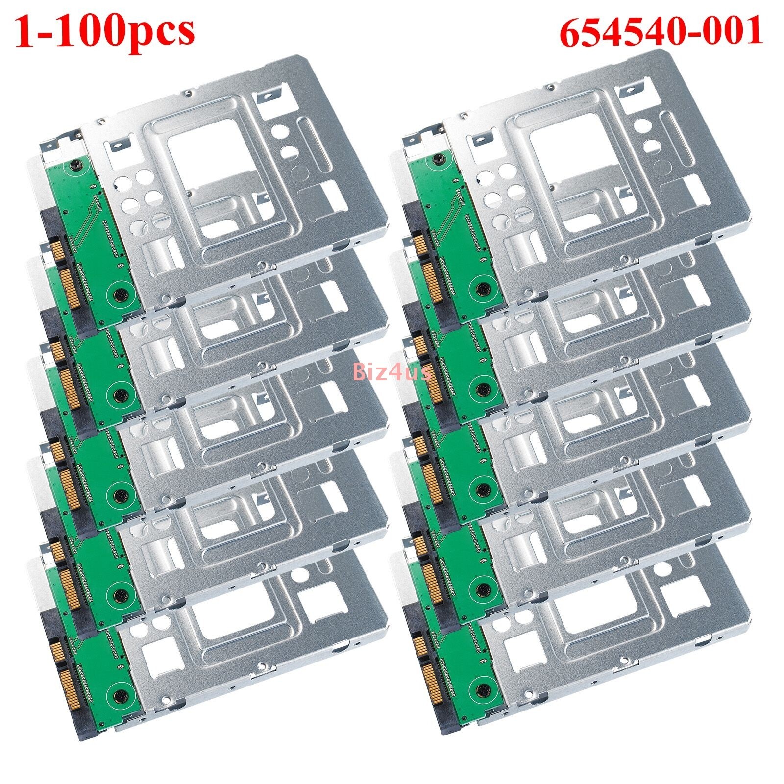 Lot For HP 2.5" to 3.5" Hard Drive SSD Bracket Tray Adapter 654540-002 w/Screws