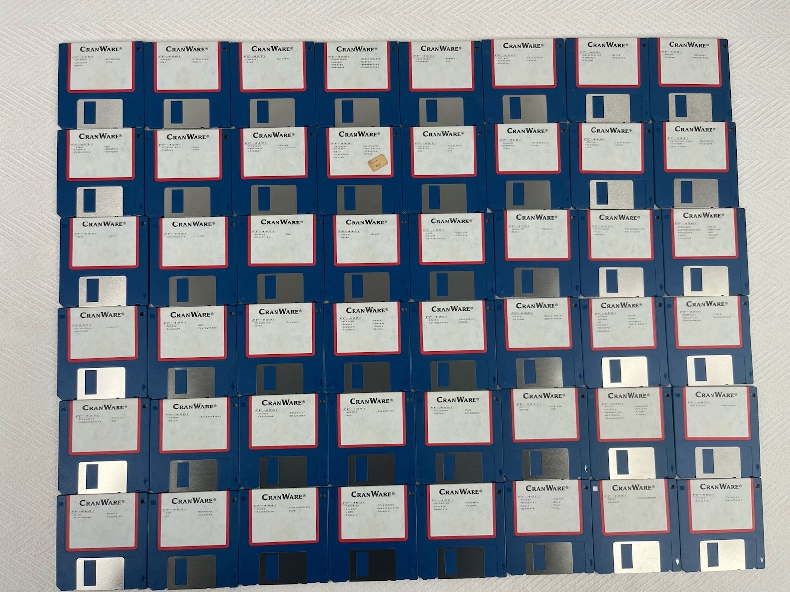 Vintage Amiga CranWare Software Discs-90 Original Labeled Discs (rare)