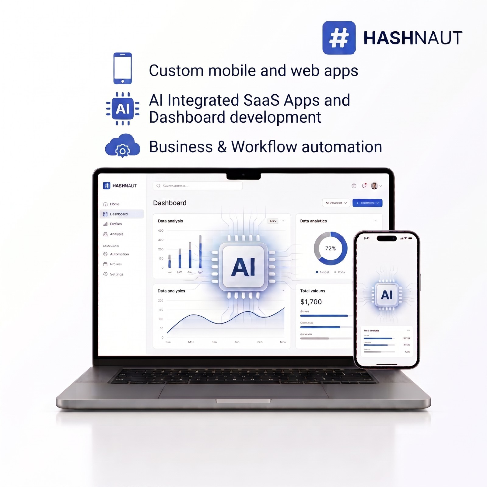 Custom Mobile & Web App Development, AI automation services for your business