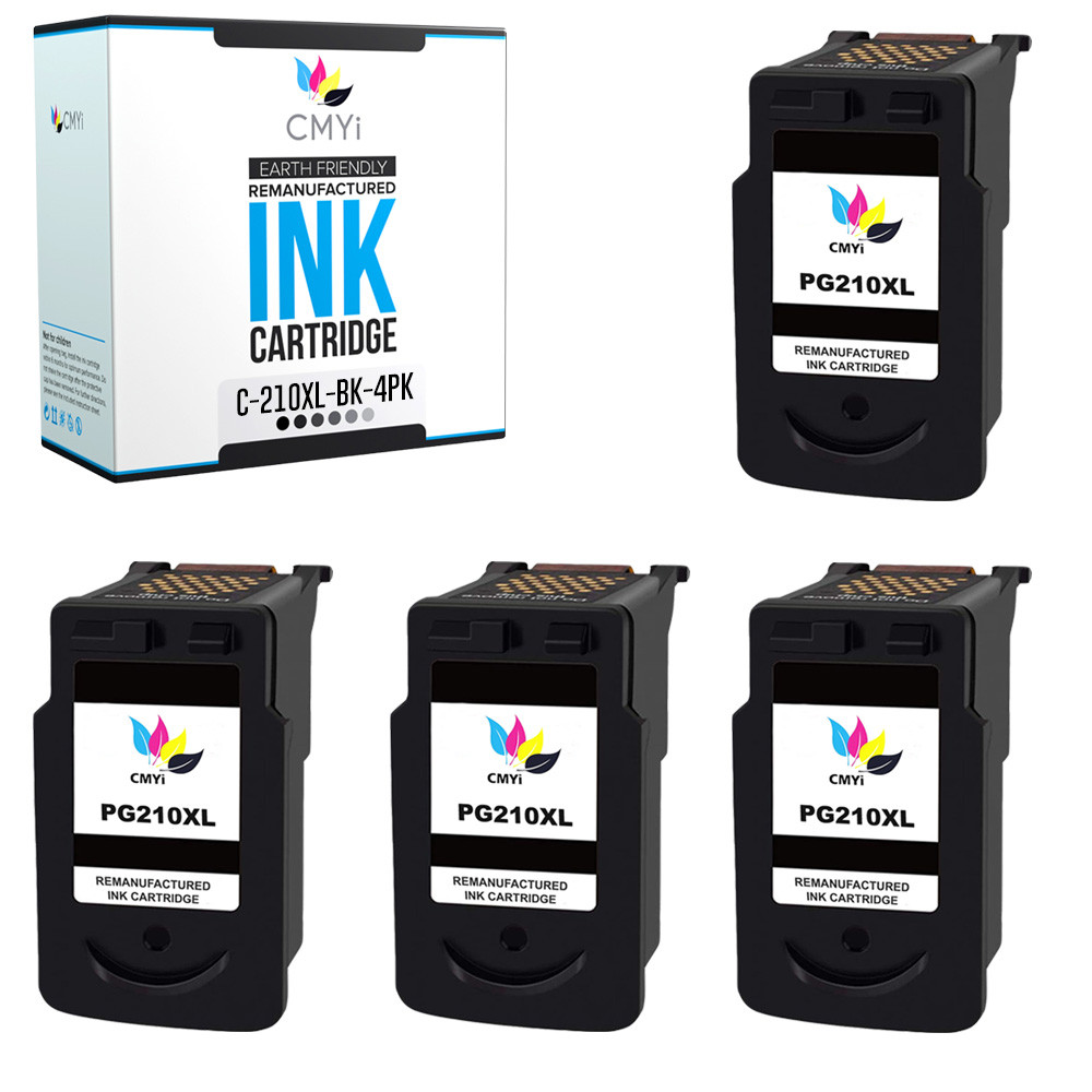 4PK Compatible Canon PG-210XL Black Ink Cartridge for PIXMA MX360 MX410 MX420