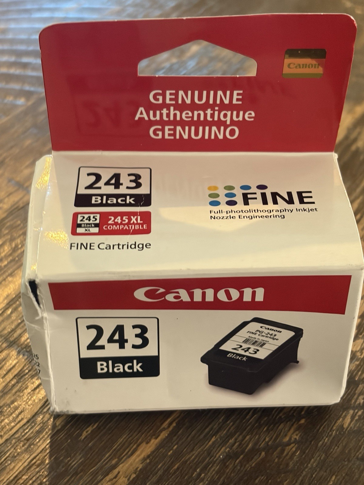 Genuine Canon PG-243 Black Ink Cartridge 1287C001 New Sealed 245XL Compatible