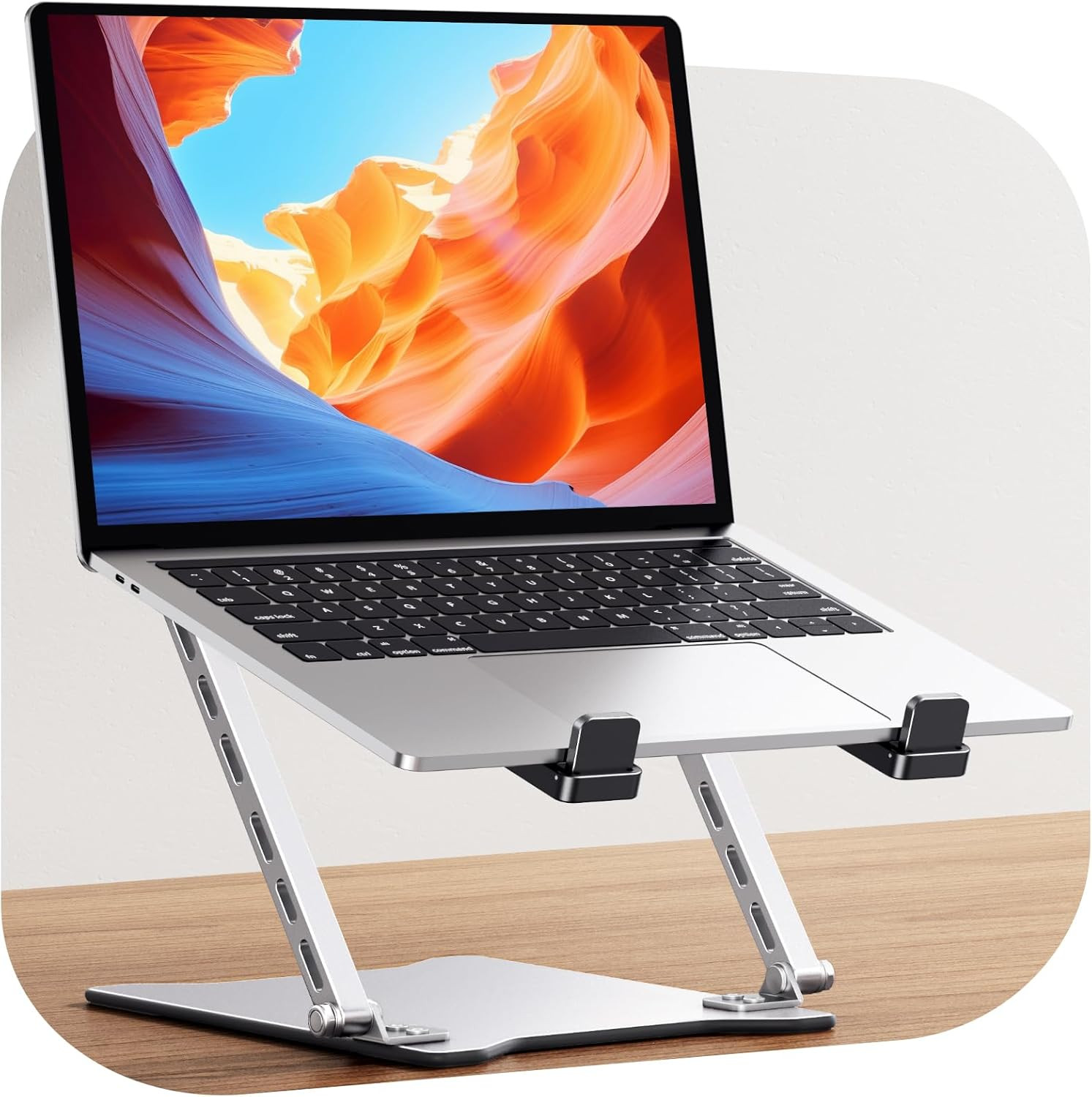 2026 Laptop Stand for Desk Ultra-Slim Portable & Height Adjustable