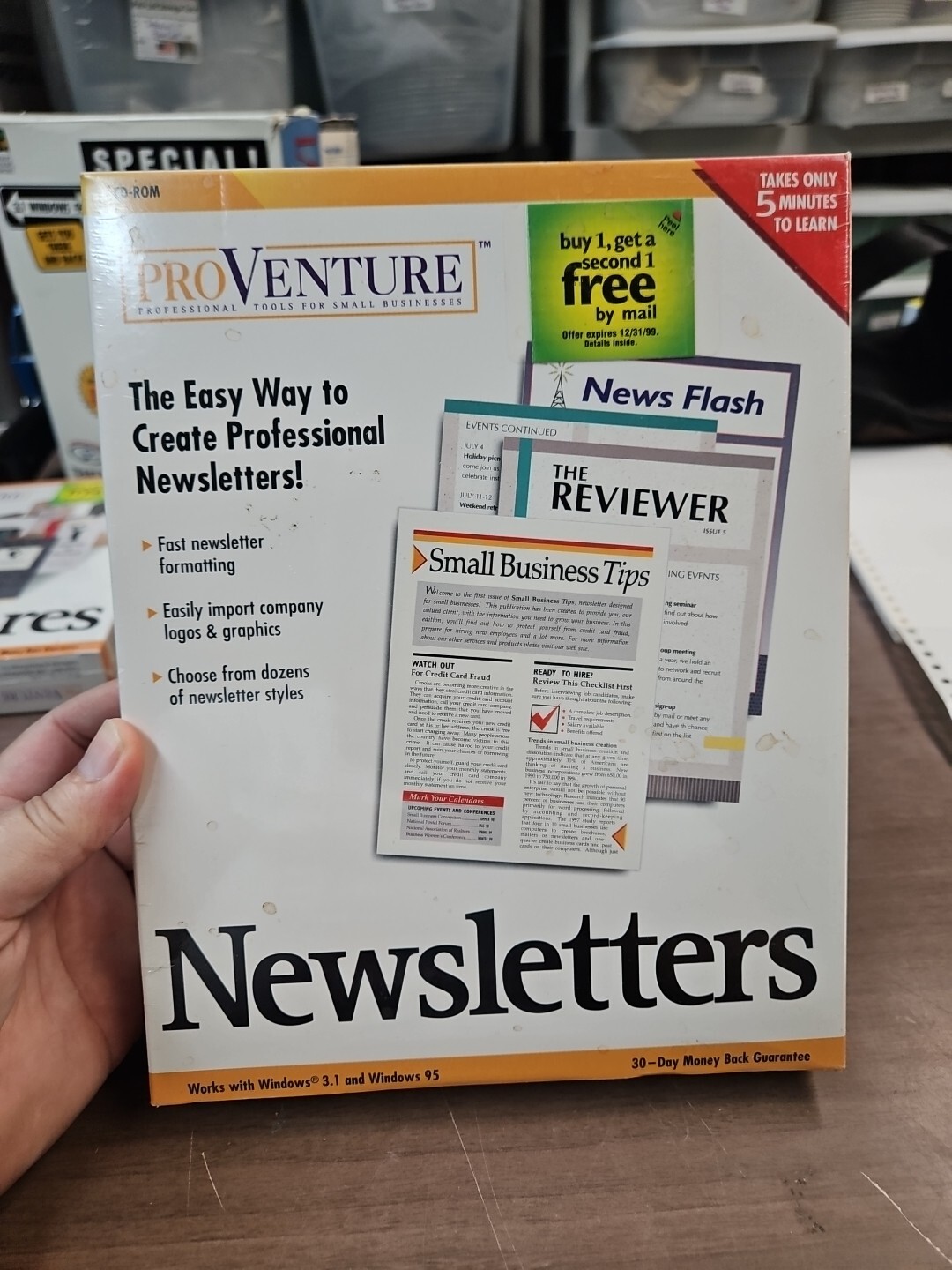PROVENTURE NEWSLETTERS (1998) New Sealed Quick Learn CD-ROM(cdboxb)