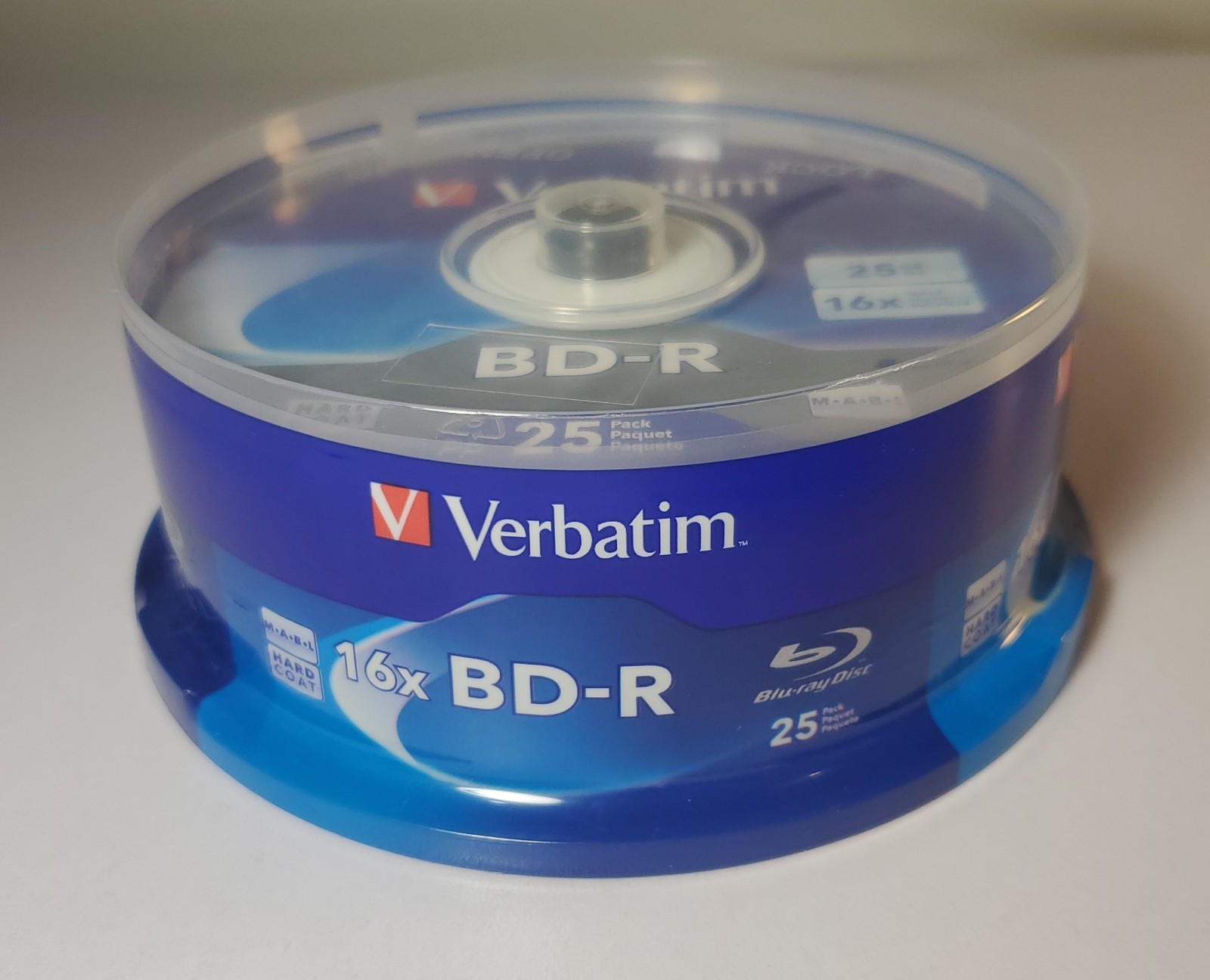 Verbatim BD-R 25GB 16x Blu-Ray Recordable Discs 25 Pack Spindle 97457 New Sealed