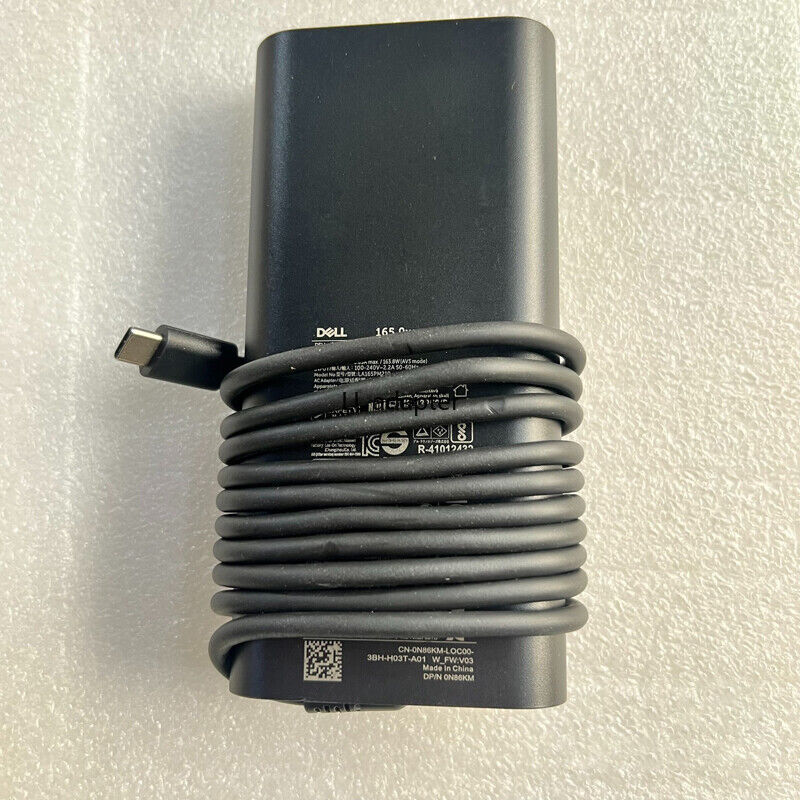 Genuine Dell 165W AC Adapter USB-C Charger For Dell Inspiron 14 Plus 7430