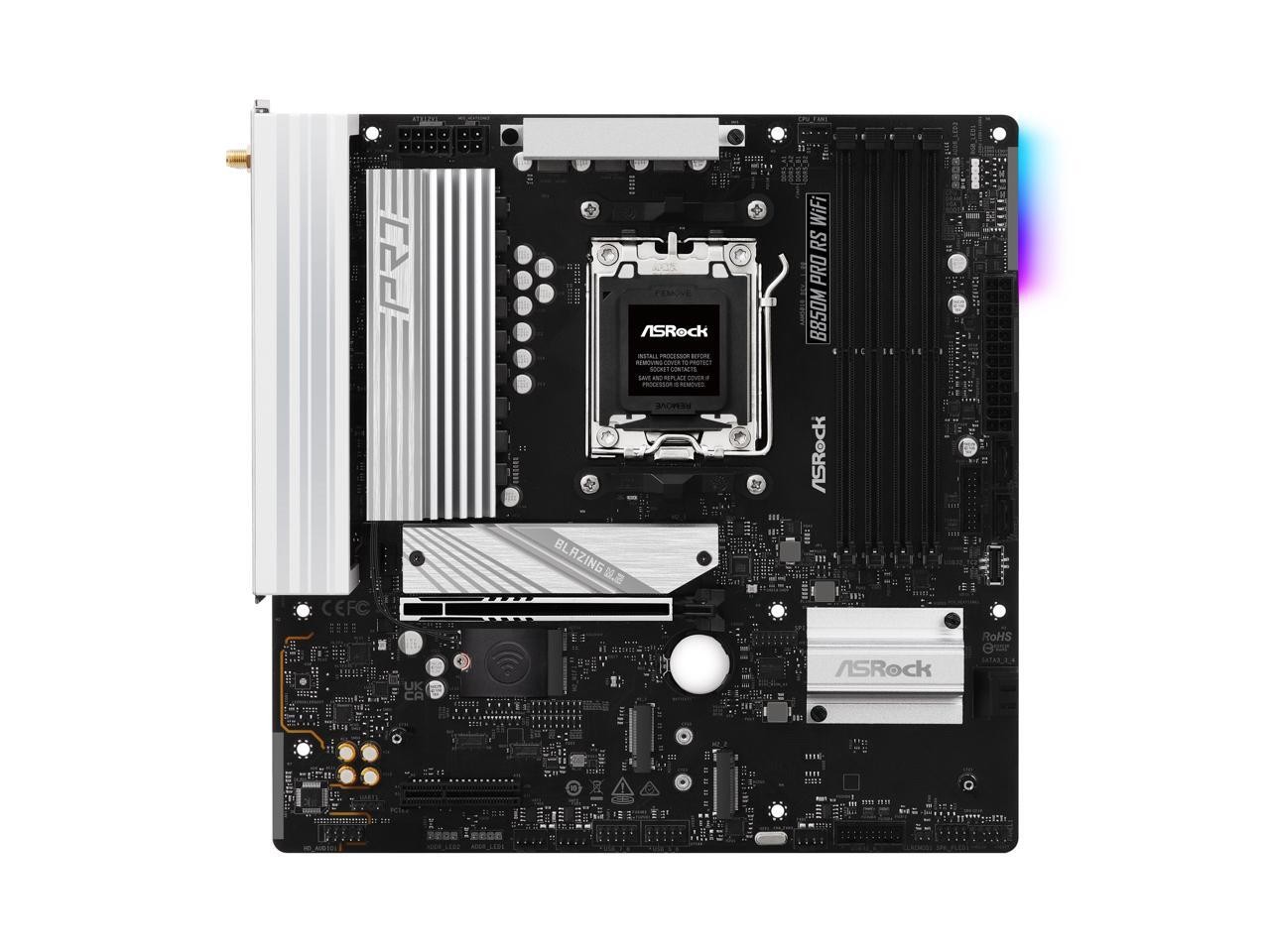 B850M PRO RS WIFI AM5 AMD B850 Micro ATX Motherboard ASRock