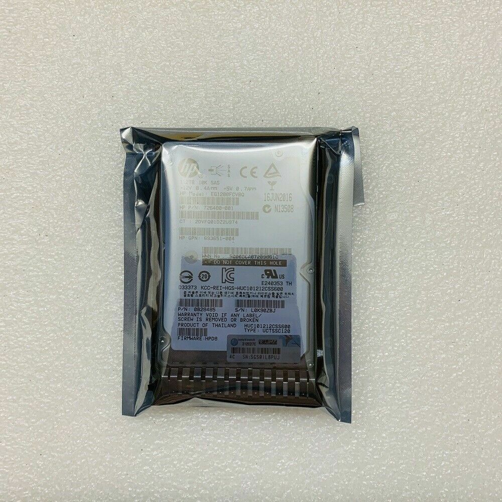 HP 718162-B21 718292-001 726480-001 1.2TB 6G 10K 2.5" SAS Gen8/9 Hard Drive tray