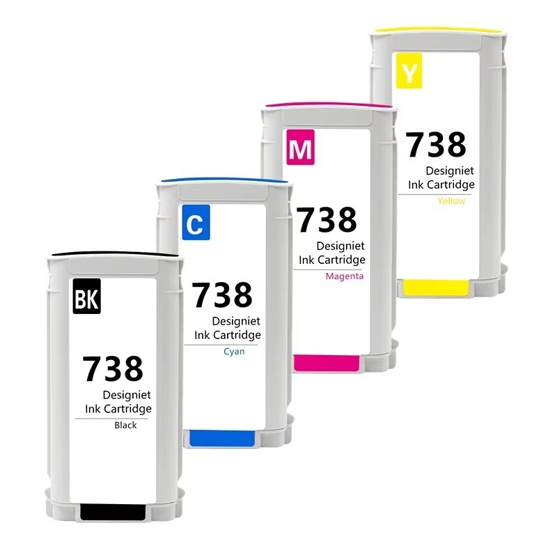 HP DesignJet T850/T950 Ink | HP738 Compatible Cartridge 4×130ML BKCMY