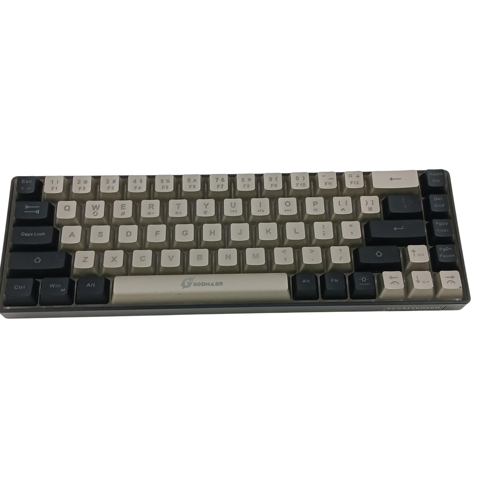 GEODMAER KM020 Wireless 2.4G Gaming Keyboard 65% Gray QWERTY PC Desktop